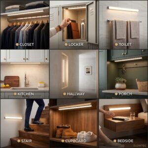 ওয়্যারলেস LED মোশন সেন্সর লাইট বার - USB রিচার্জেবল